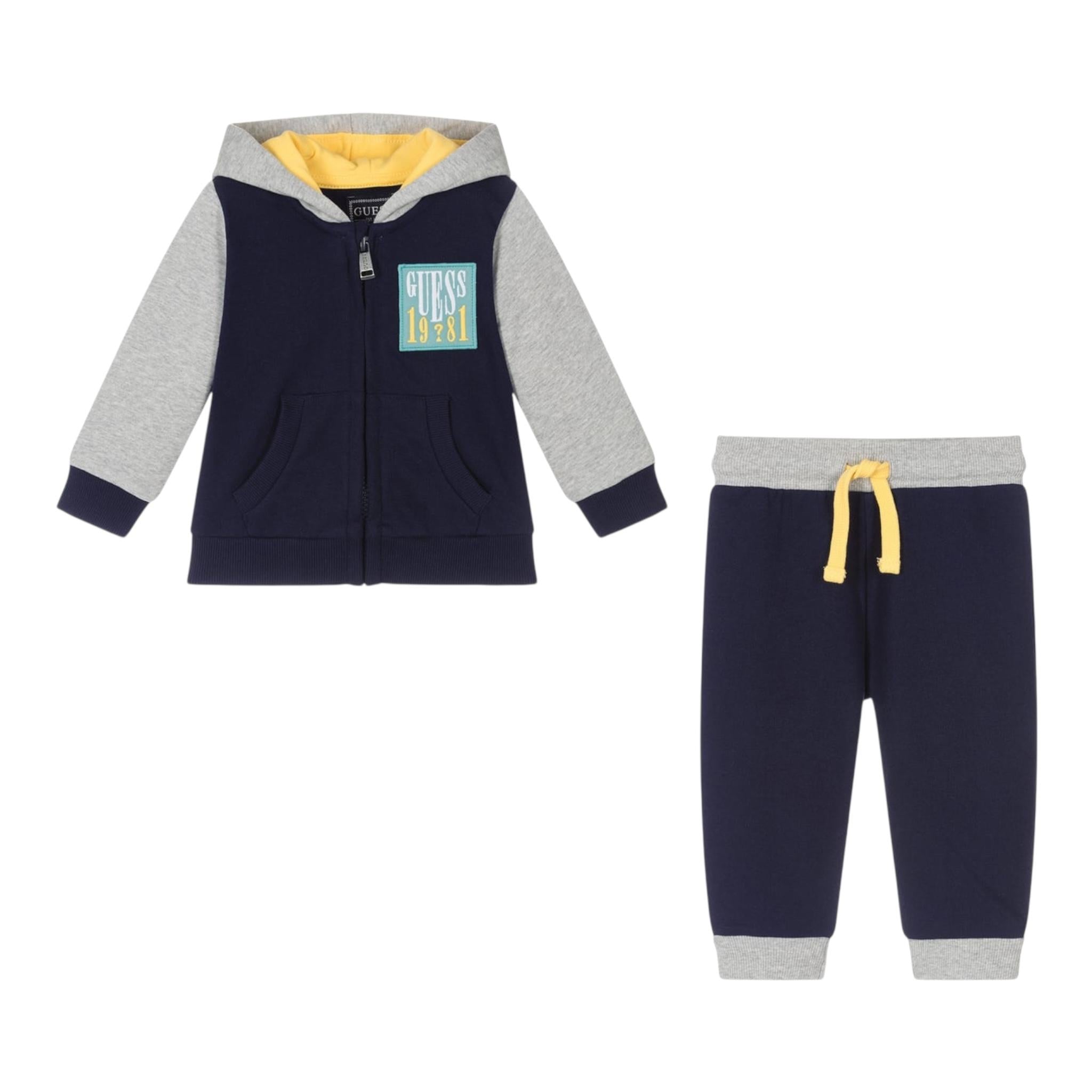 GUESS completo 2 pezzi felpa-pantalone tuta  Blu per Bambino N4YG13KA6R3X BLU GUESS 