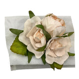 Light Colors Solid Color Headband With White Flower Applique For Newborn
