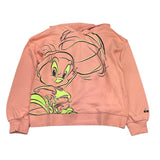 Diadora Solid Color Hoodie with Pink Print for Girls