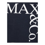 Max&amp;Co. Solid Color Crew Neck T-Shirt With Contrasting Print White/Blue For Girls