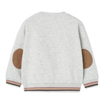 BOBOLI felpa girocollo tinta unita con stampa Beige per Neonato 339050 BEIGE BOBOLI 