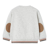 BOBOLI felpa girocollo tinta unita con stampa Beige per Neonato 339050 BEIGE BOBOLI 