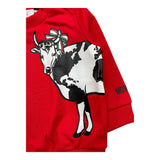 MOSCHINO felpa girocollo tinta unita con stampa Rosso per Neonato MSF060 ROSSO MOSCHINO 