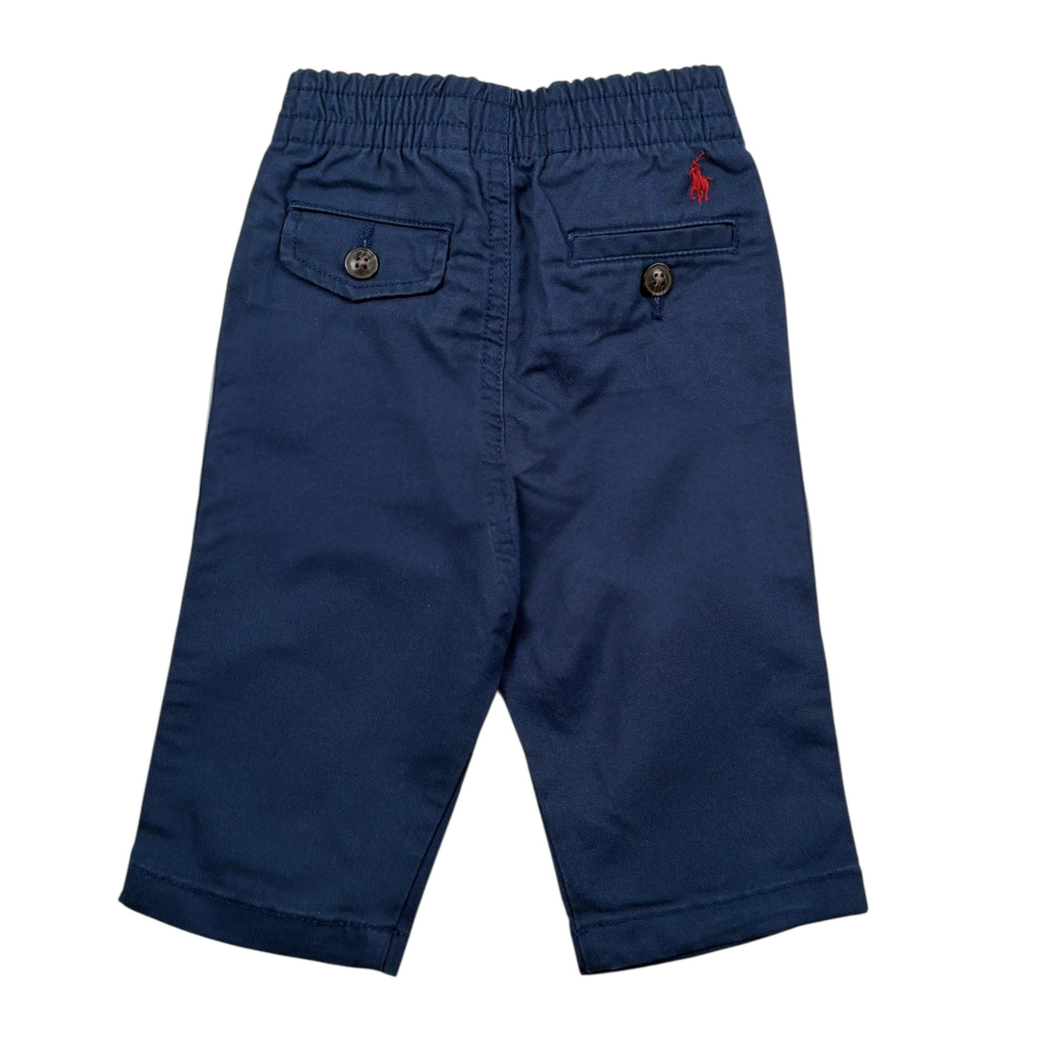 Ralph Lauren Pantalone tinta unita con Elastico In Vita Blu per Neonato 320855803002 BLU RALPH LAUREN 