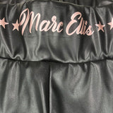 MARC ELLIS leggins in ecopelle tinta unita con elastico in vita  Nero per Bambina JMJPT00284 NERO MARC ELLIS 