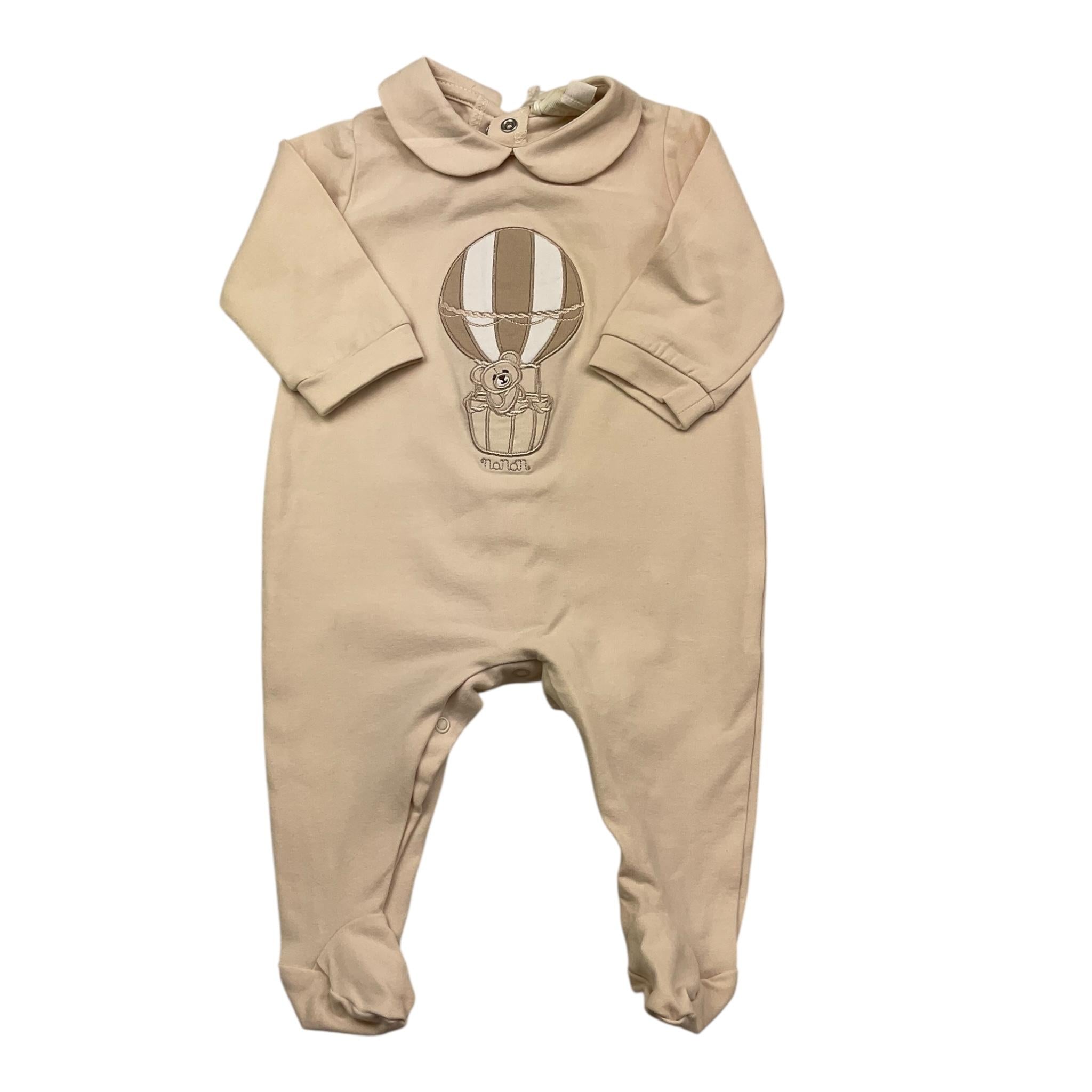 NANAN tutina tinta unita con stampa Beige per Neonato I2400103BE BEIGE NANAN 