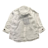 Never Too Long Sleeve Solid White Shirt For Baby