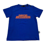 Daniele Alessandrini T-Shirt Girocollo Tinta Unita con Stampa per Neonato 1296M00227 BLU DANIELE ALESSANDRINI 