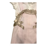 Light Colors 2 Piece Set Shirt-Dungarees Pink For Baby Girl