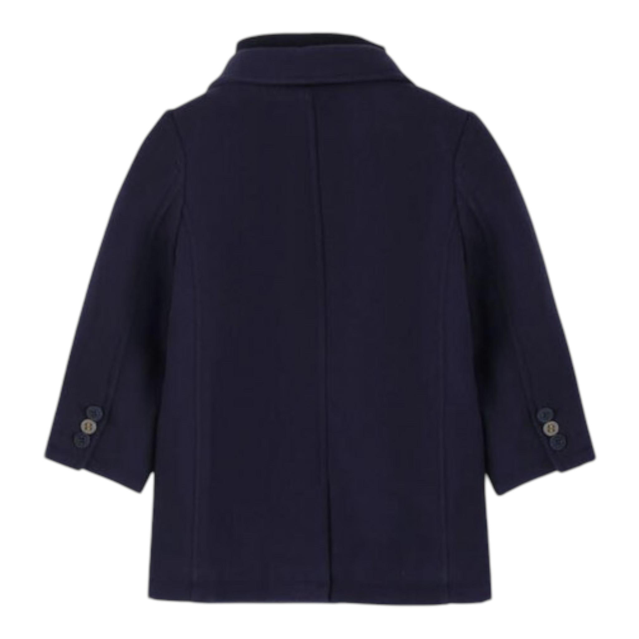 SARABANDA cappotto tinta unita con bottoni Blu per Bambino 07180 BLU SARABANDA 