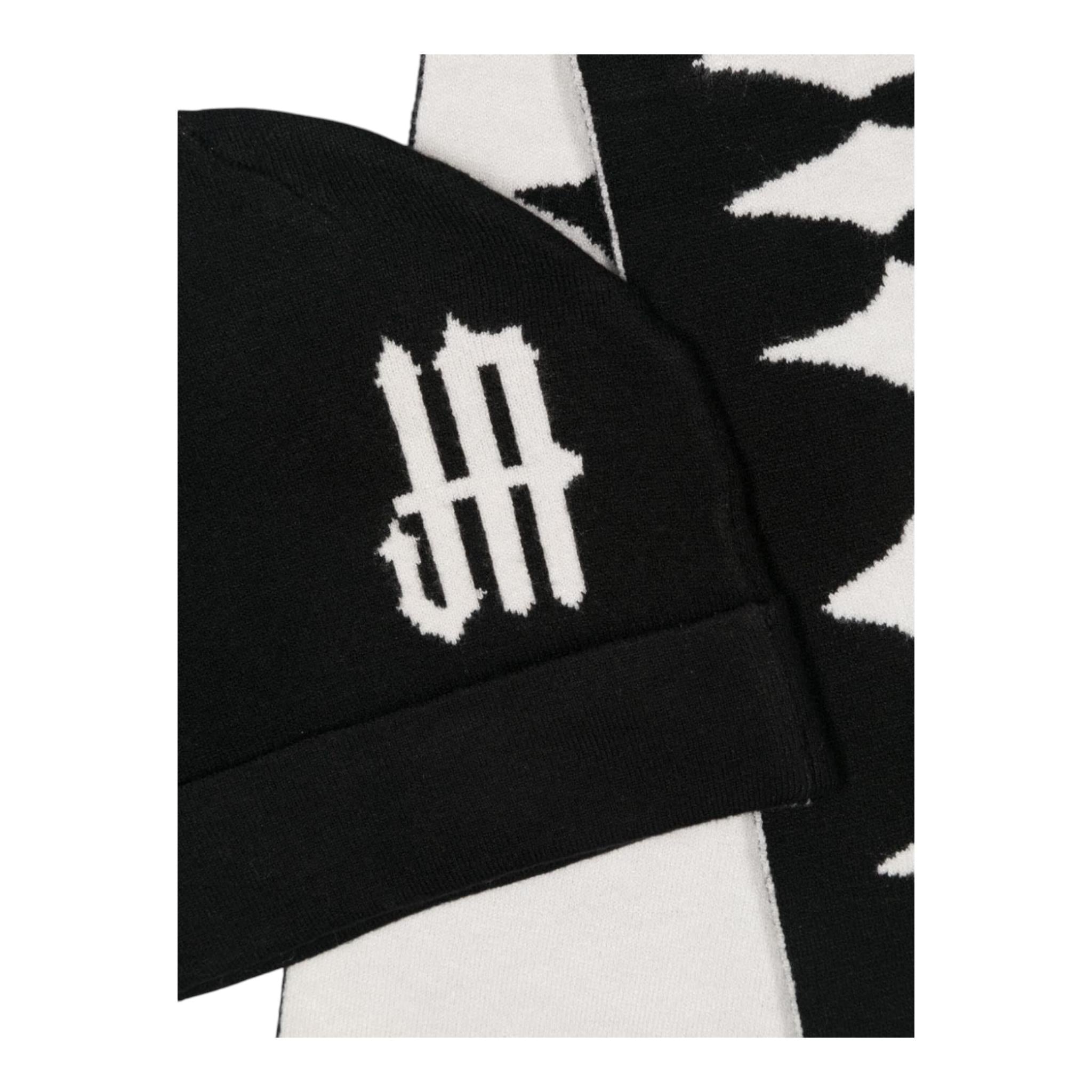 JOHN RICHMOND set sciarpa-cappello tinta unita logato Nero per Bambino RBA24017HS NERO JOHN RICHMOND 