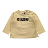 MOSCHINO shirt girocollo tinta unita con stampa Beige per Neonato M8O00R BEIGE MOSCHINO 
