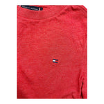 Tommy Hilfiger T-Shirt Girocollo Tinta Unita con Logo per Bambino KB0KB06879 ROSSO TOMMY HILFIGER 