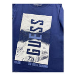 GUESS shirt girocollo tinta unita con stampa in contrasto Blu per Bambino N4BI14I3Z14 BLU GUESS 