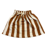 Aventiquattrore Solid Color Skirt with White Striped Pattern for Baby Girl