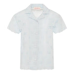 Saint Barth Camicia Mezza Manica Tinta Unita In Pizzo Sangallo per Bambina EVL000103016 BIANCO SAINT BARTH 
