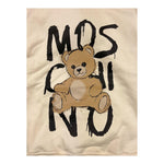 MOSCHINO felpa con cappuccio tinta unita con stampa Beige per Bambino HUF098 BEIGE MOSCHINO 