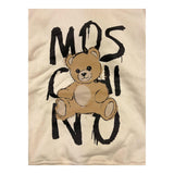 MOSCHINO felpa con cappuccio tinta unita con stampa Beige per Bambino HUF098 BEIGE MOSCHINO 