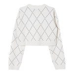 LIU JO maglia girocollo tinta unita cn brillantini Panna per Bambina GF4137 PANNA LIU JO 