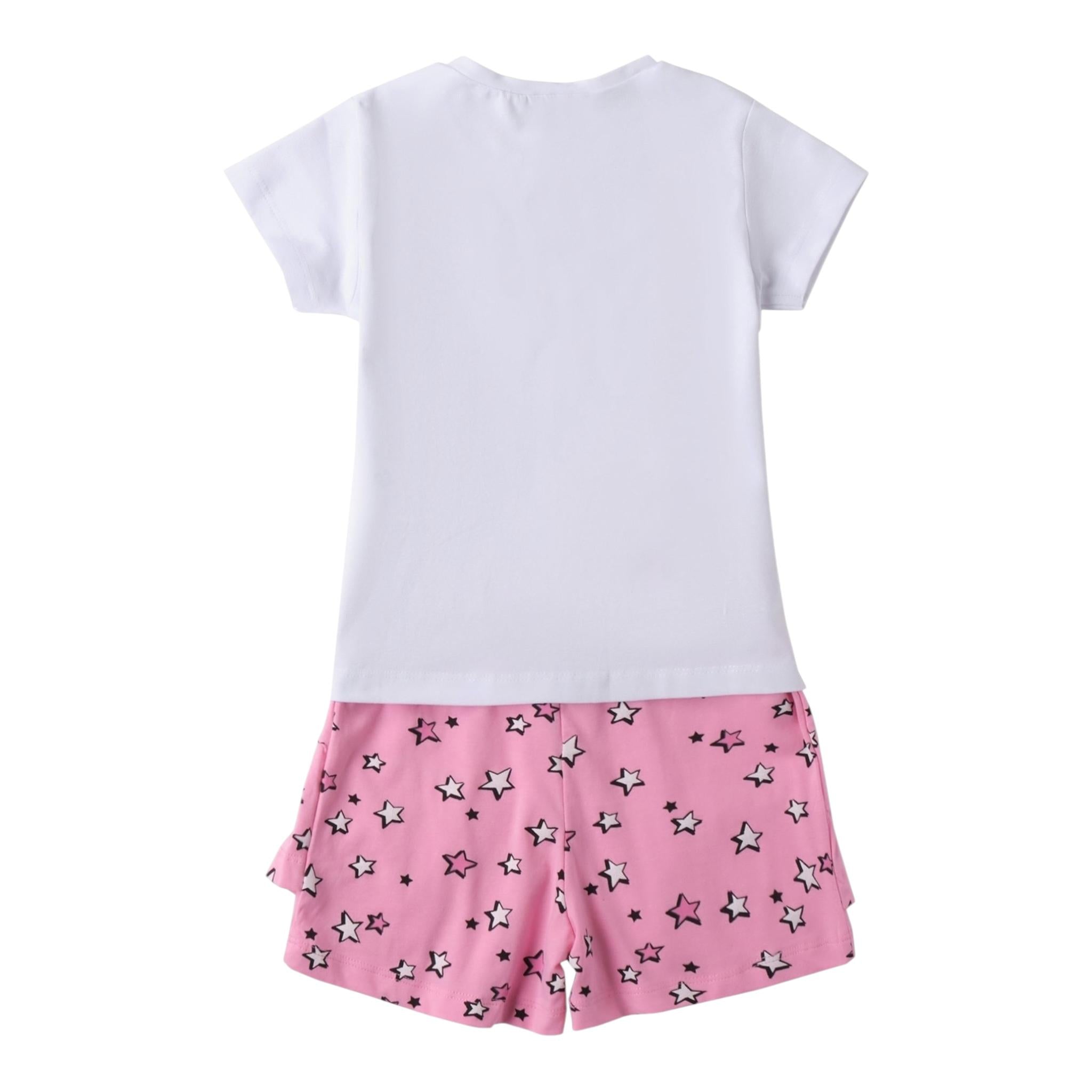Sarabanda Completo 2 Pezzi T-Shirt-Short  per Bambina 0B2533 BIANCO SARABANDA 