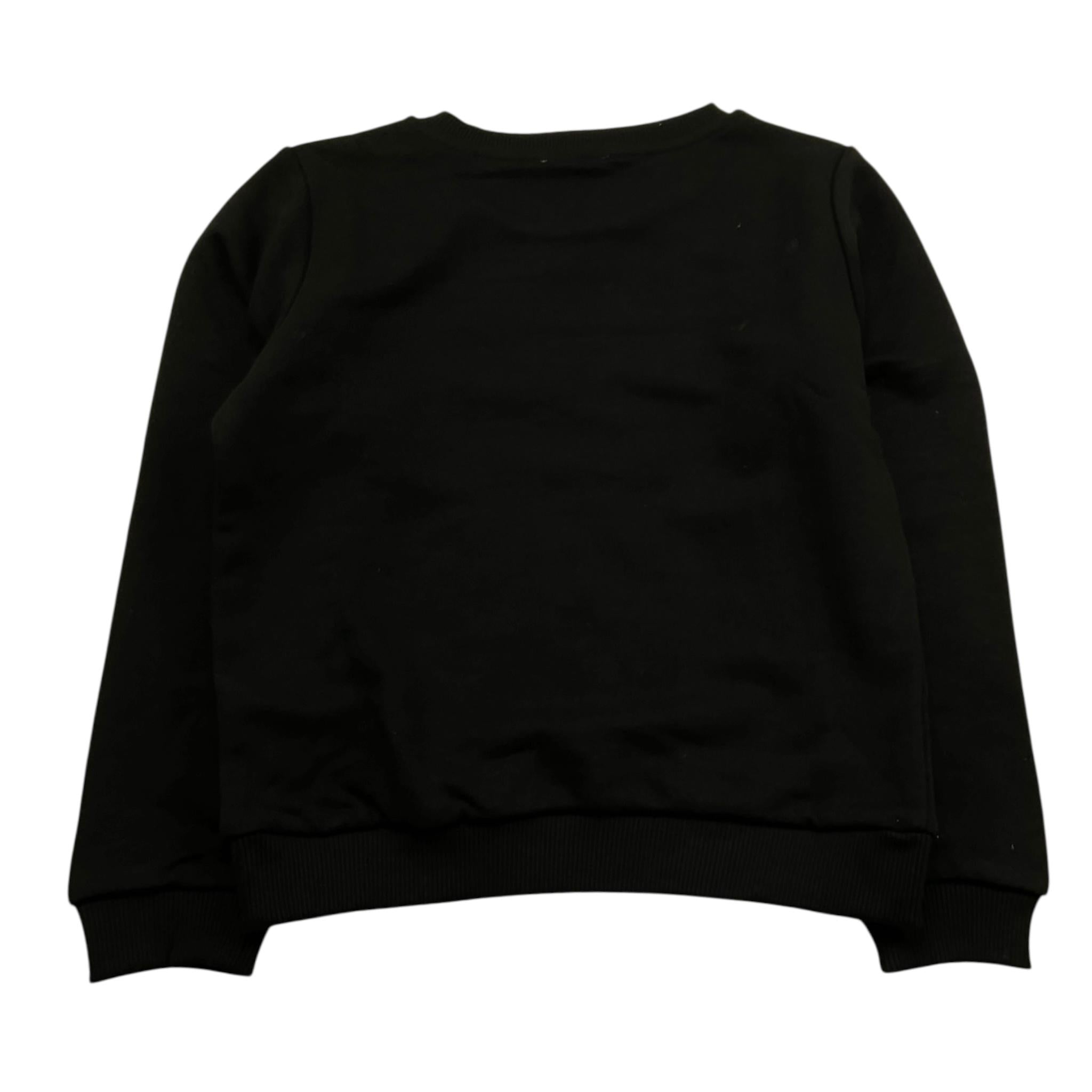 Vicolo Felpa Chiusa Girocollo Tinta Unita con Logo per Bambina 3141F0759 NERO VICOLO 