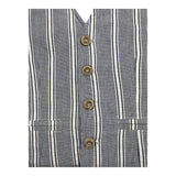 Emc Blue Striped Solid Color Vest for Kids