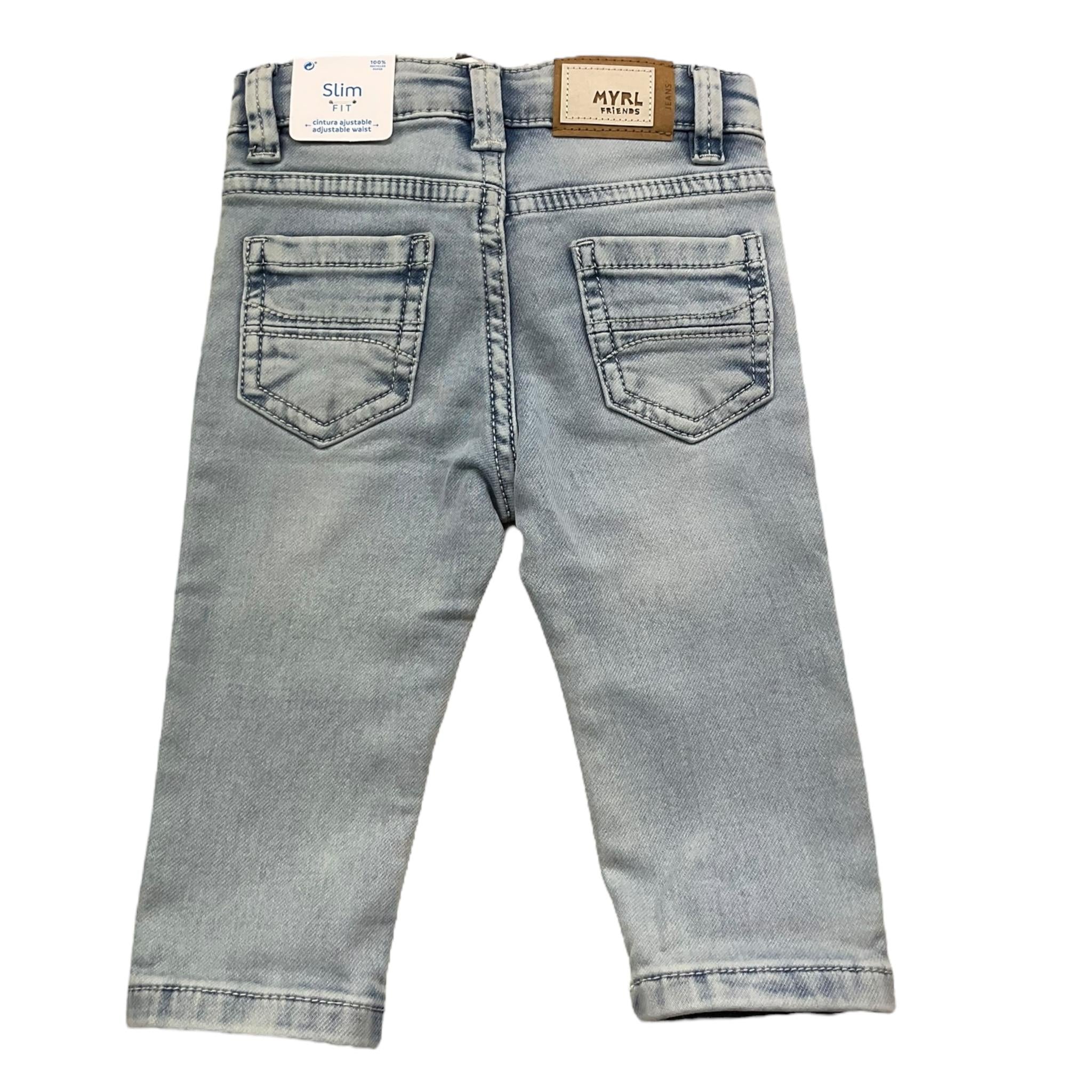 MAYORAL jeans tinta unita con girovita regolabile Azzurro per Neonato 1552 AZZURRO MAYORAL 