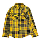 DANIELE ALESSANDRINI camicia tinta unita con fantasia a quadri Giallo per Bambino 1231C00064 GIALLO DANIELE ALESSANDRINI 