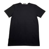 DKNY t-shirt girocollo tinta unita cn profili in contrasto Nero per Bambino D60197 NER DKNY 