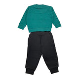 Cesare Paciotti Complete Crewneck Sweatshirt-Pants In Green Tracksuit For Boys