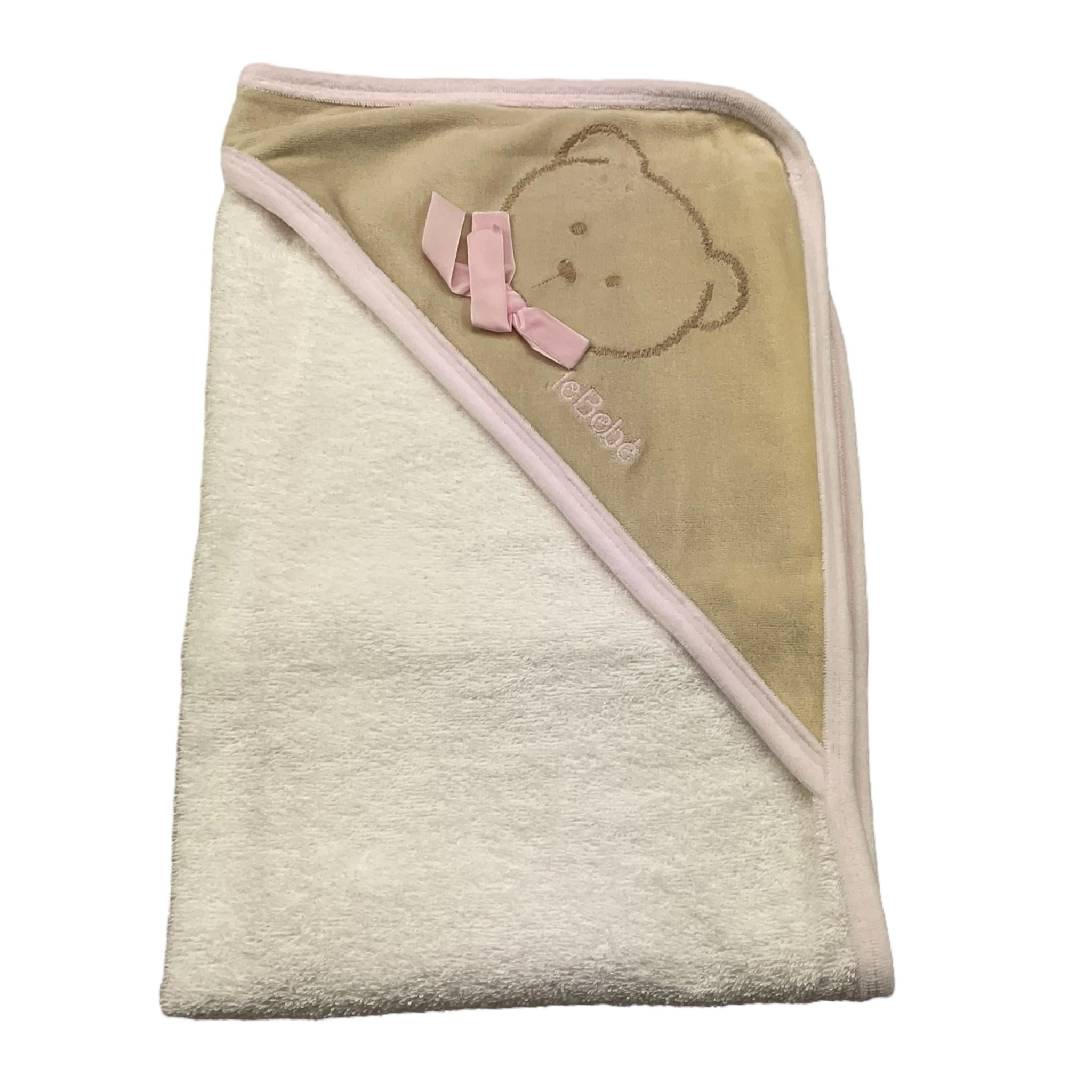 LE BEBE' poncho accappatoio bicolore Bianco per Neonata LBG5960 BIANCO LE BEBE' 