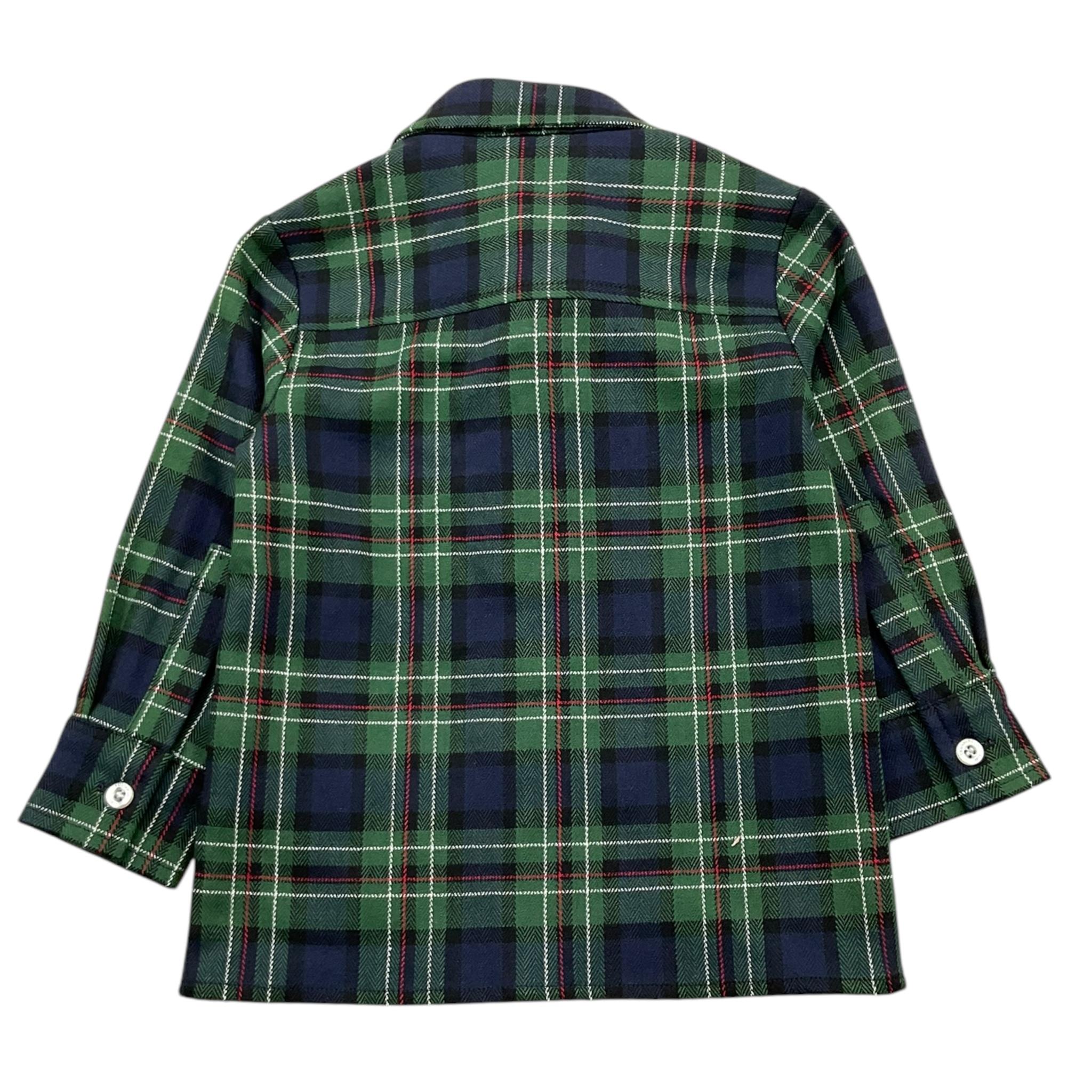 TRUSSARDI camicia manica lunga fantasia scozzese Verde per Neonato TIA25053CA VERDE TRUSSARDI 