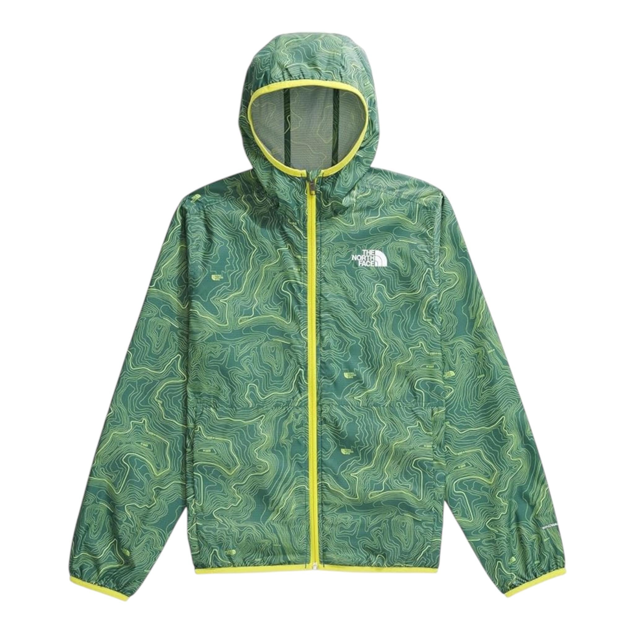 The North Face Giubbino Tinta Unita con Stampa Zip E Cappuccio per Bambino NF0A8ANM64T VERDE THE NORTH FACE 