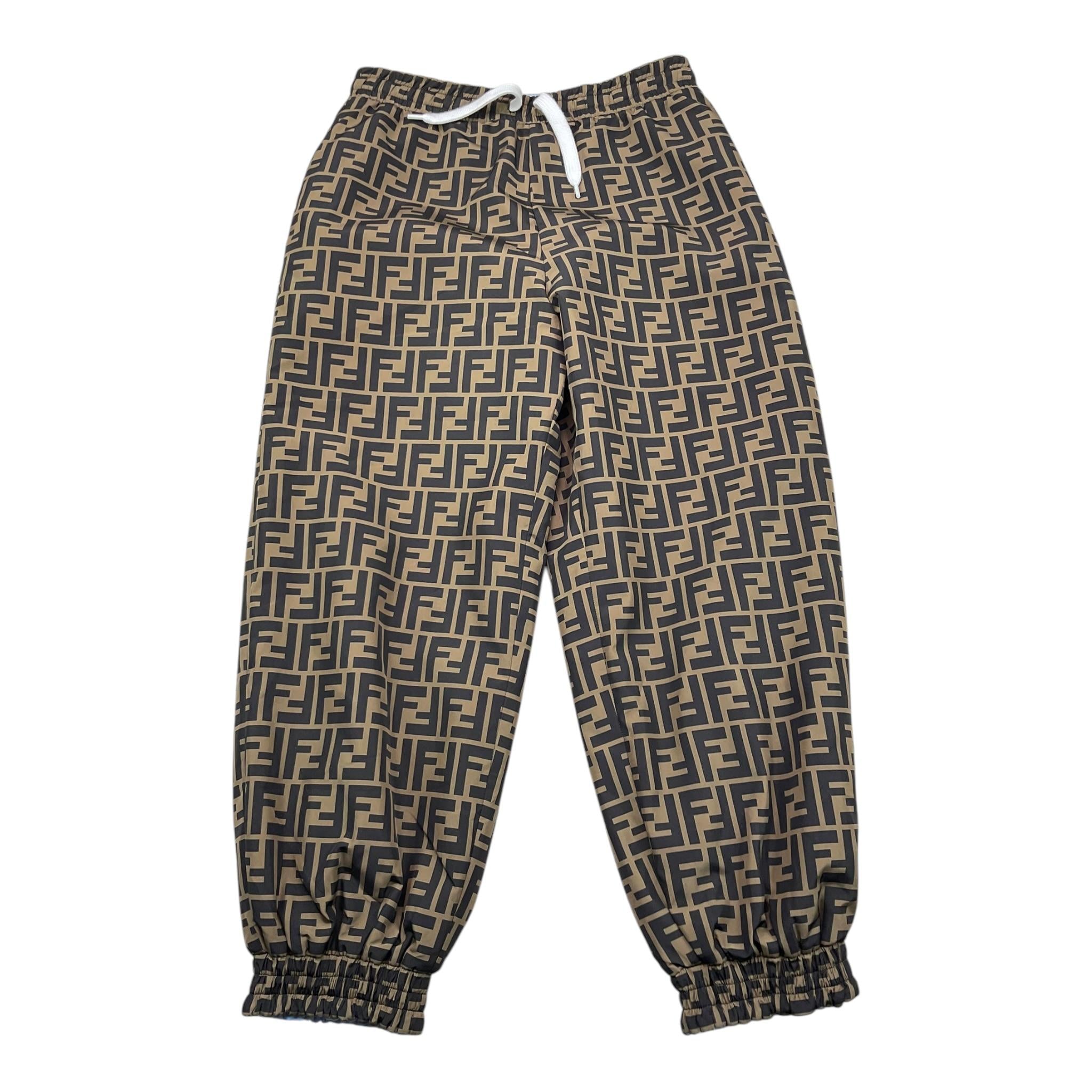 FENDI pantalone tuta reversibile bicolore Marrone/azzurro per Bambina JF065 MARRONE/AZZURRO FENDI 