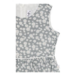 Il Gufo Abito Giromanica Tinta Unita con Stampa Floreale per Bambina P25VA319C4138J GRIGIO IL GUFO 