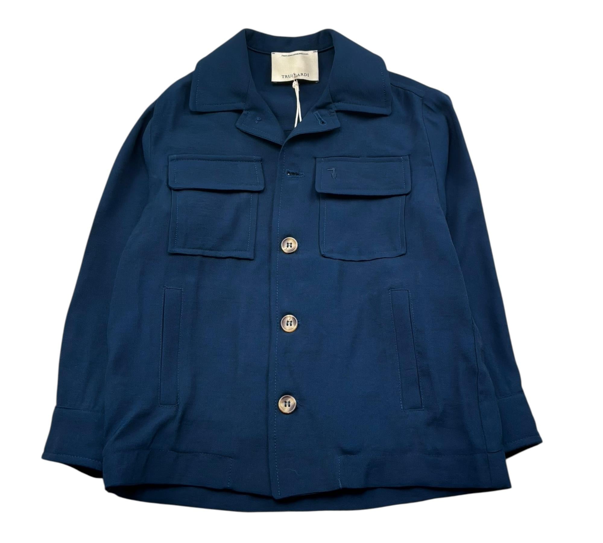 Trussardi Giacca Tinta Unita con Tasconi per Bambino TBP26062GC BLU TRUSSARDI 