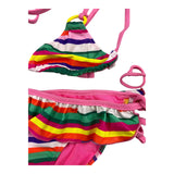 4Giveness 2 Piece Swimsuit Triangle-Multicolor Briefs for Girls