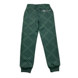 TRUSSARDI pantalone tuta tinta unita con stampe logo Verde per Bambino TBA25098PA VERDE TRUSSARDI 