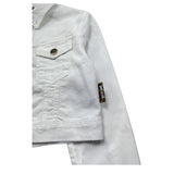 Just Cavalli Giubbino In Denim Tinta Unita con Logo per Bambina JGP26038GB BIANCO JUST CAVALLI 