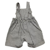 JO Milano Two-Tone Striped Pattern Dungarees White/Blue For Newborns