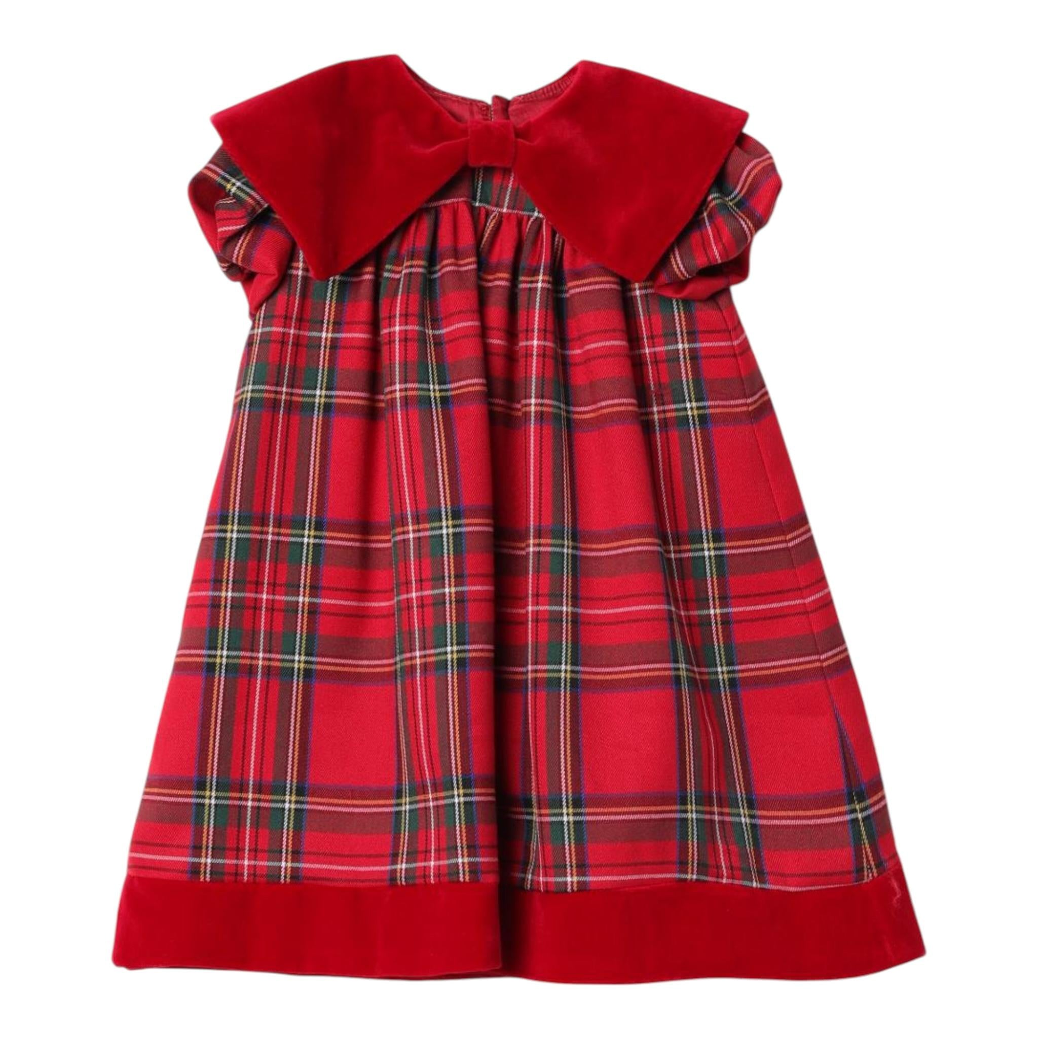 LA STUPENDERIA abito fantasia scozzese mezza manica Rosso per Bambina TCAB24 ROSSO LA STUPENDERIA 