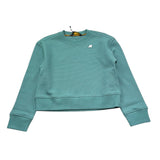 K-Way Felpa Girocollo Tinta Unita con Logo per Bambino K1124JW VERDE K-WAY 