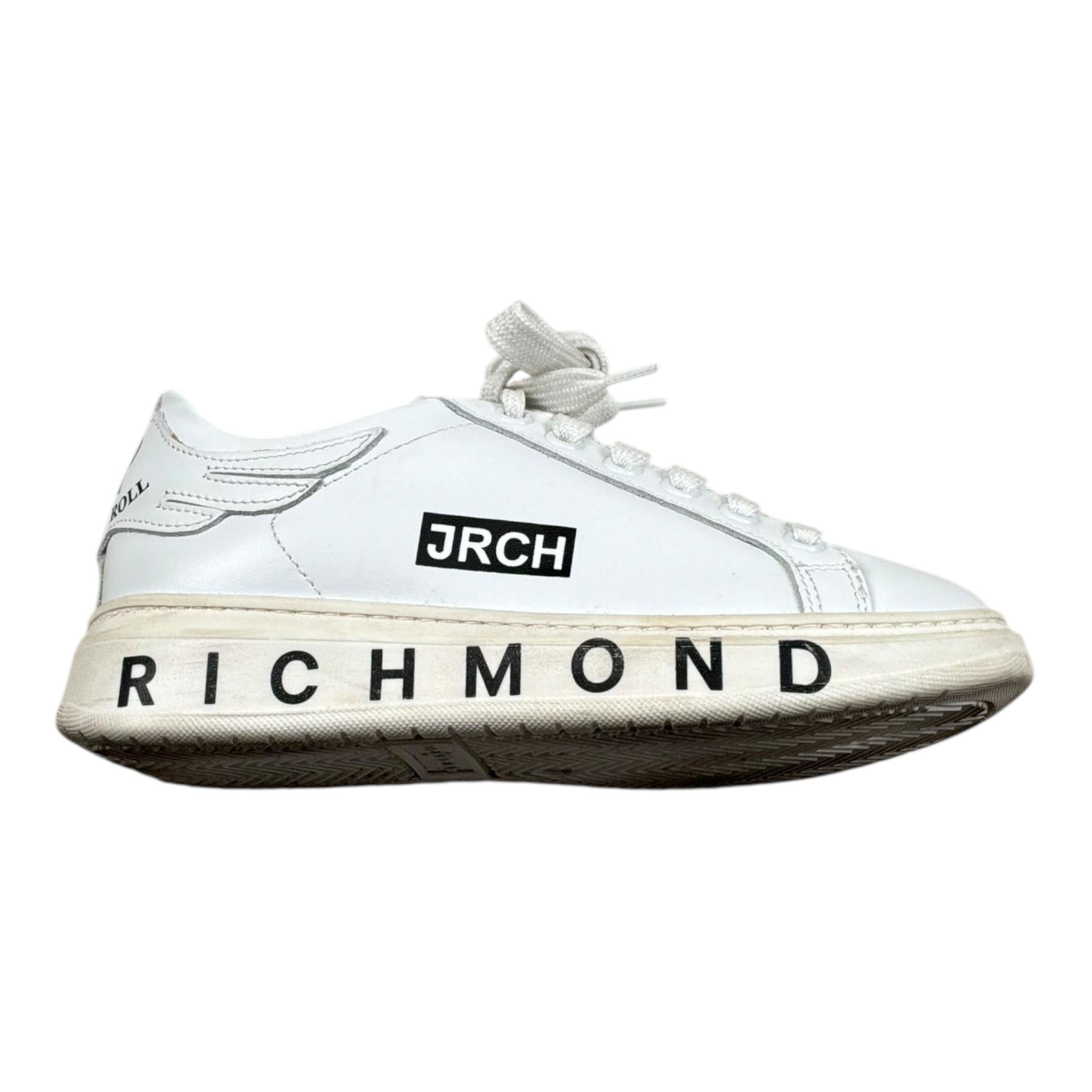 John Richmond Sneakers Tinta Unita con Stampa Logo per Bambino 19201 BIANCO JOHN RICHMOND 