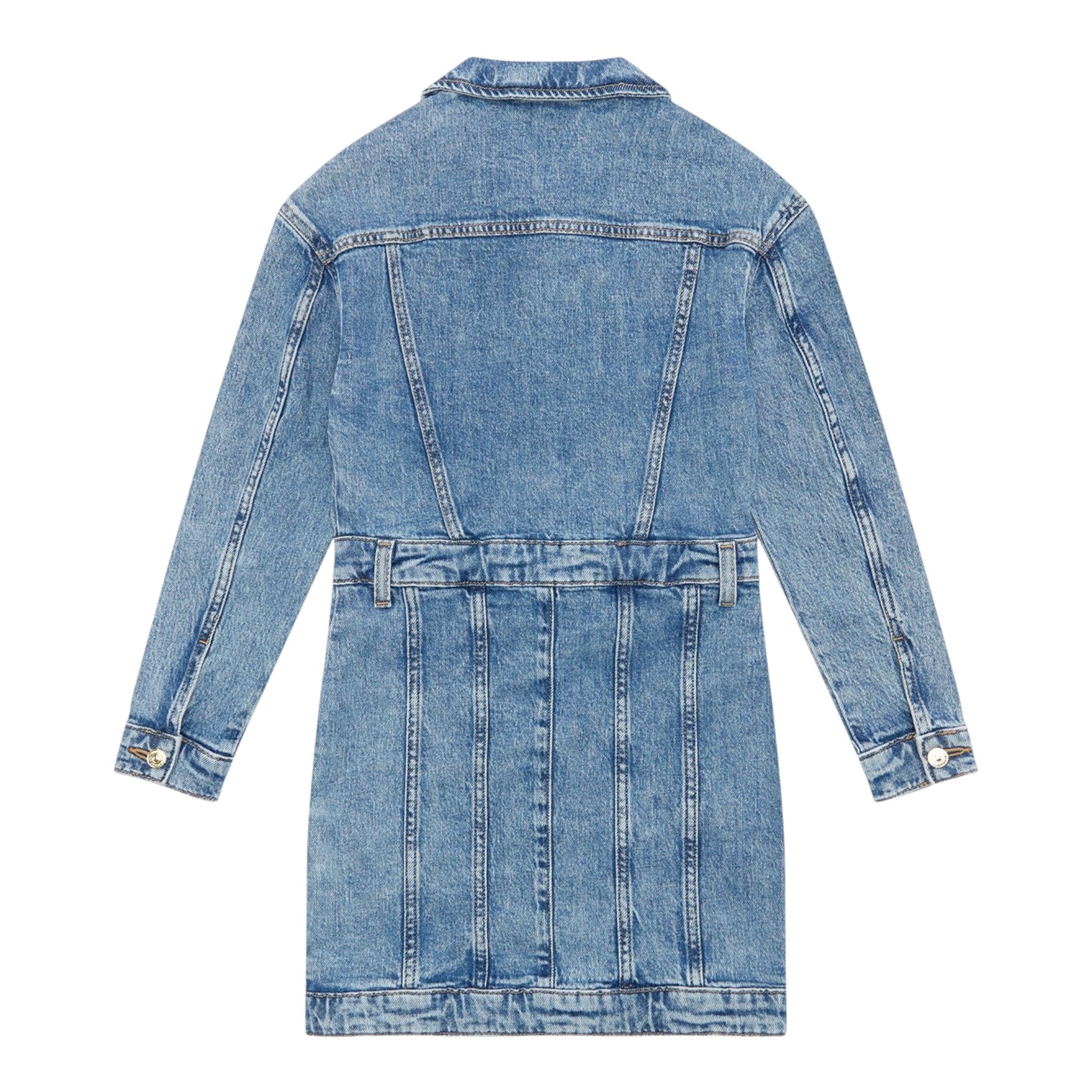 GUESS abito in denim tinta unita manica lunga Azzurro per Bambina J4YK26D4WF0 AZZURRO GUESS 