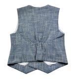 Manuel & Frank Gilet Tinta Unita con Fantasia per Bambino MF5020B AZZURRO MANUEL & FRANK 