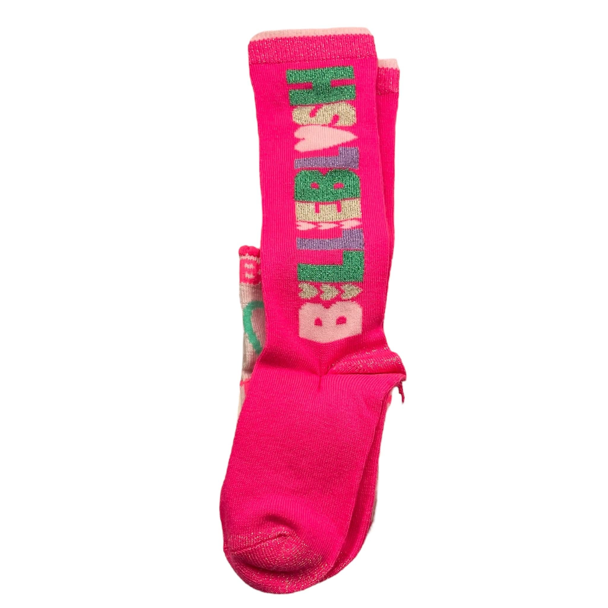 BillIEBLUSH calzini tinta unita glitterati e stampe Rosa fluo per Bambina U20592 ROSA FLUO BillIEBLUSH 