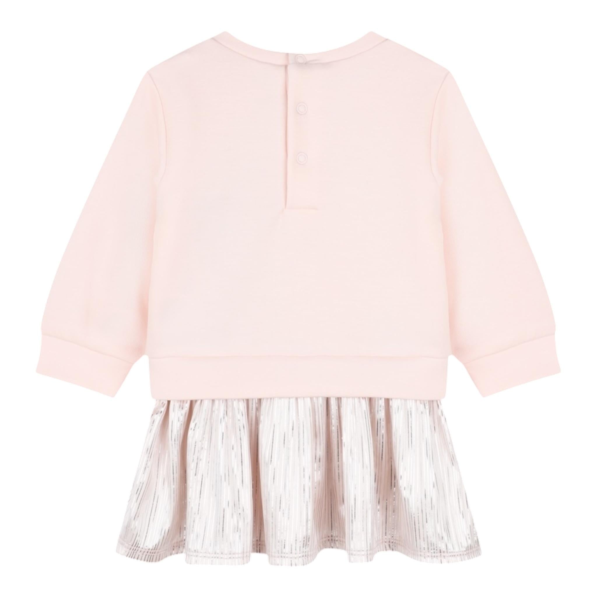 MICHAEL KORS abito manica lunga tinta unita Rosa per Neonata R30132 ROSA MICHAEL KORS 