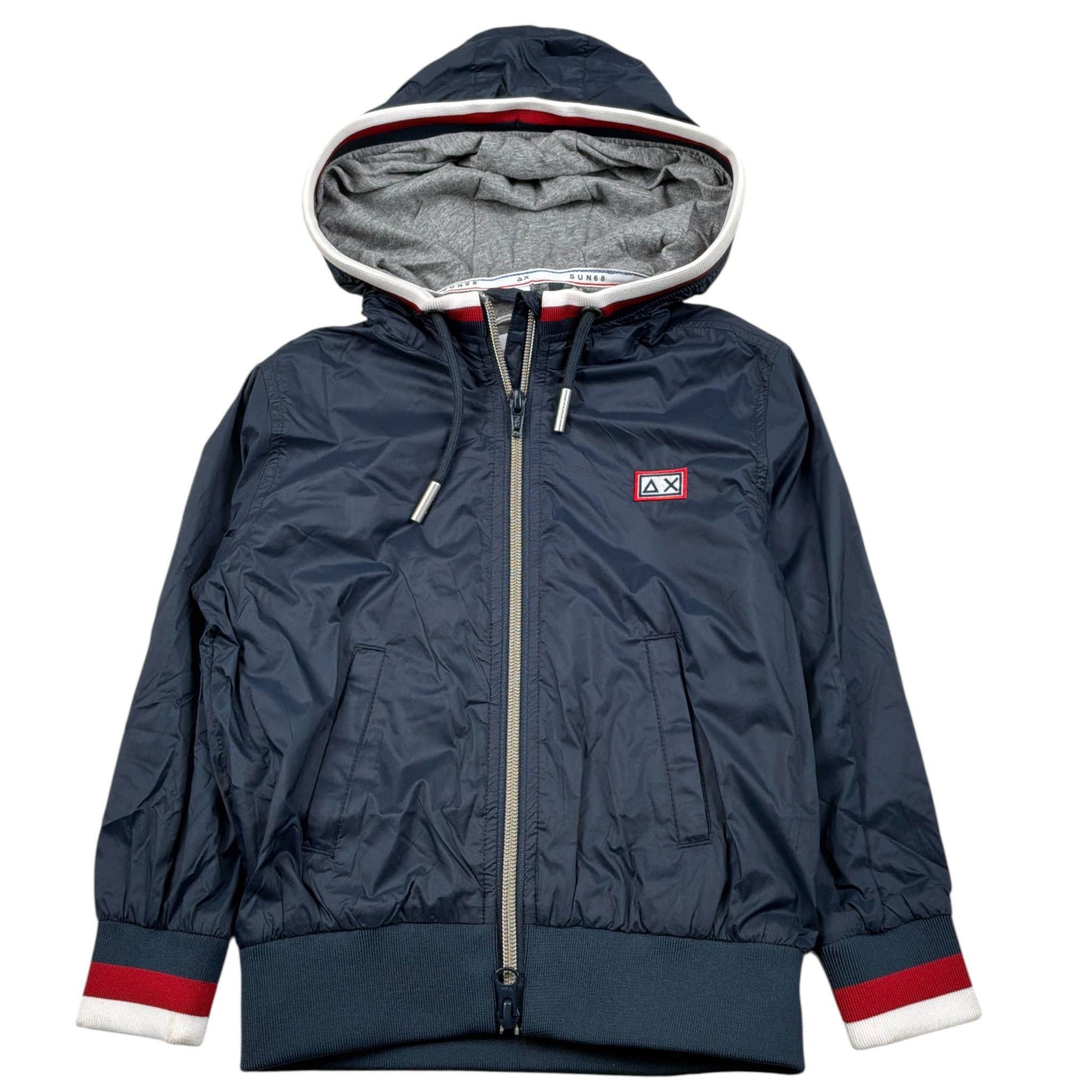 Sun68 Giubbino tinta unita con Cappuccio Blu per Neonato R303022 BLU SUN68 