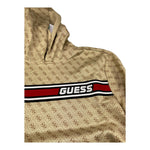 Guess Felpa Chiusa con Cappuccio Tinta Unita con Stampa In Contrasto per Bambino L5RQ24FL04 BEIGE GUESS 