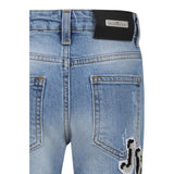 John Richmond Jeans Tinta Unita con Girovita Regolabile per Bambino RBP25182JE AZZURRO JOHN RICHMOND 